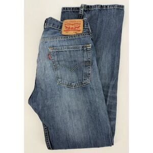 Levis 513 Jeans Men 31x32 Blue Slim Straight Leg Medium Wash Denim